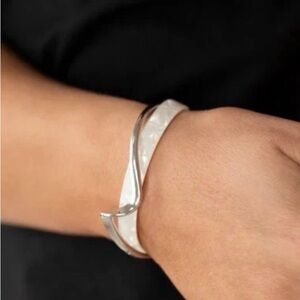 Paparazzi Fun Silver and White Bracelet